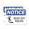Signmission Keep Off Rocks, 10 in W x Rectangle, Plastic OS-2PACK-NS-P-710-L-13828 - alternate 1